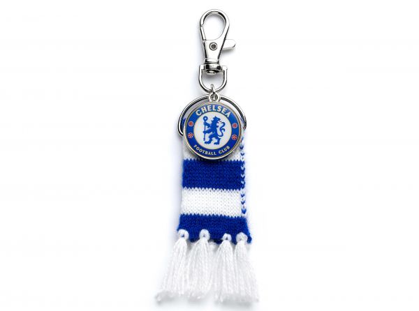 Chelsea FC Blue Stripe Scarf and Crest Backpack Hanger
