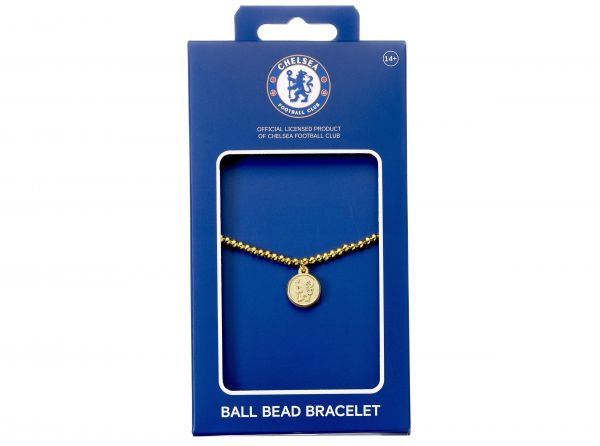 Chelsea Football Club Gold Tone Ballbead Bracelet
