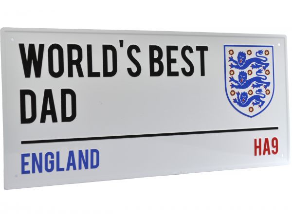 England FA Best Dad Light Street Sign