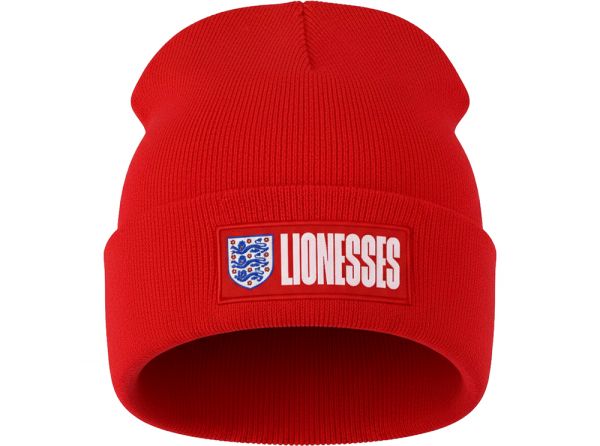 England Lionesses Knitted Turn Up Hat Red