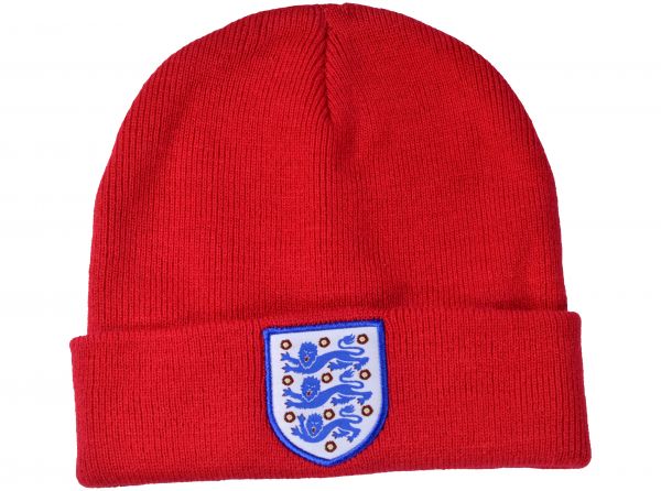 England Red Knitted Turn Up Hat