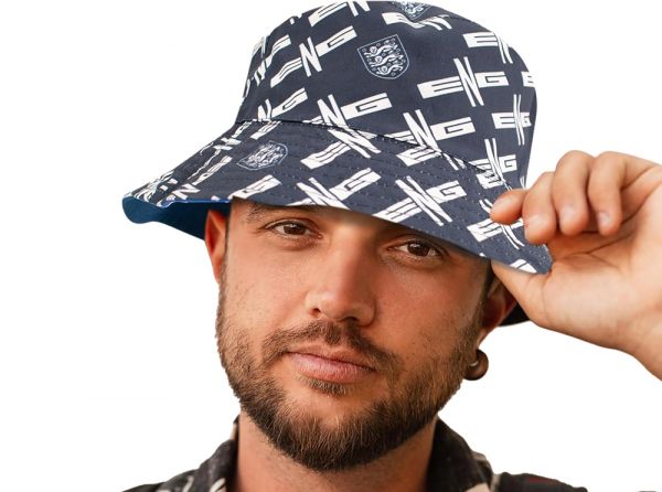 England Reversible Bucket Hat Royal Blue Navy White