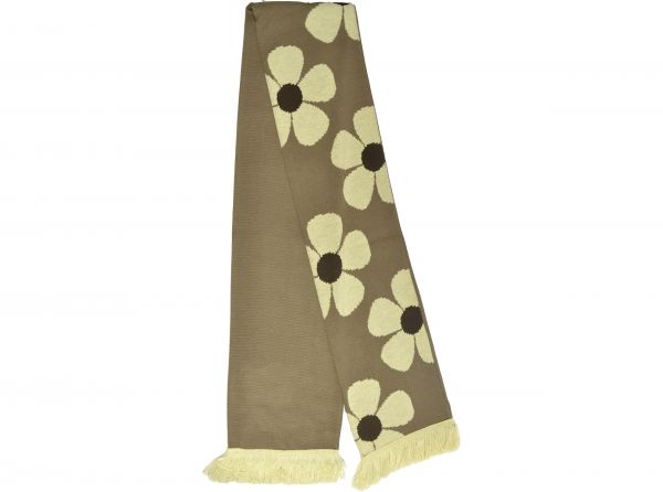 Flower Fashion Scarf Brown