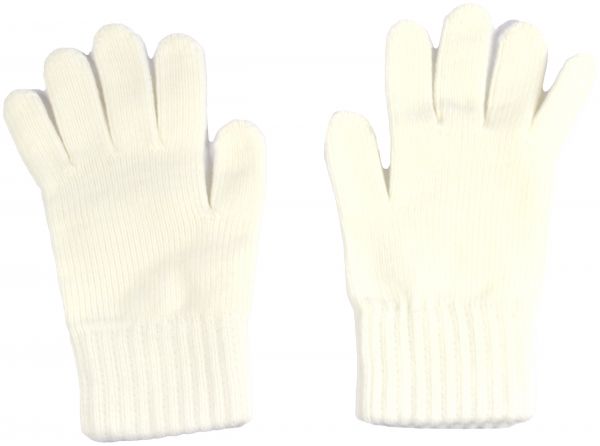 Girls Knitted Gloves Cream