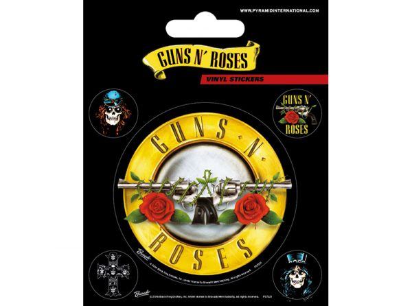 Guns N Roses Bullet Logo Vinyl Stickers - Guns N Roses official merchandise