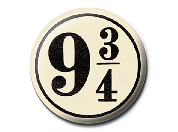 Harry Potter Nine And Three Quarters 25mm Badge – official Wizarding World merchandise photo