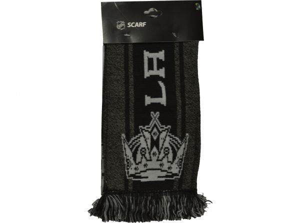 LA Kings Big Logo NHL Scarf Grey Black Grey-3