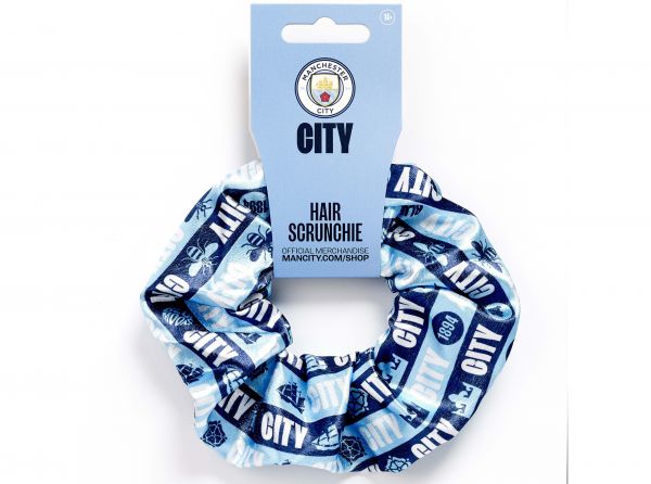 Man City Crest and Cannon Hair Scrunchie