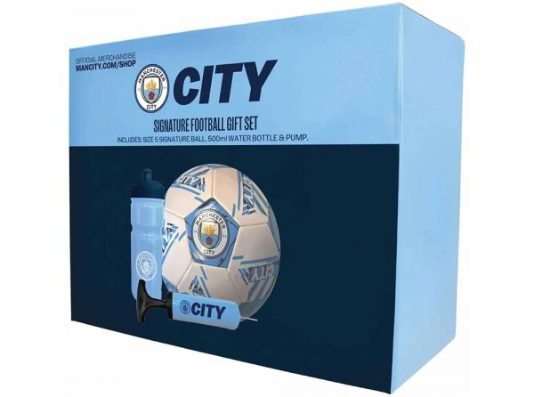 Man City FC Official Signature Football Gift Set