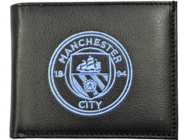 Man City FC PU Leather Embroidered Bi Fold Wallet