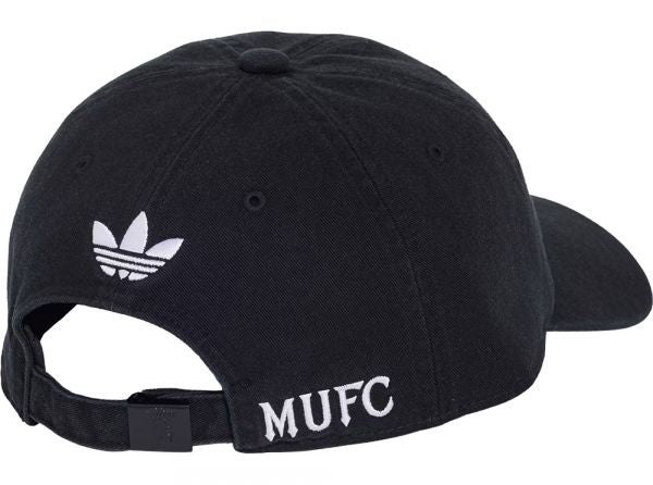 Man UTD Adidas Dad Cap Black White