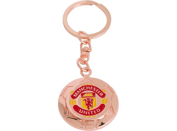 Man UTD Rose Gold Football Keyring-1