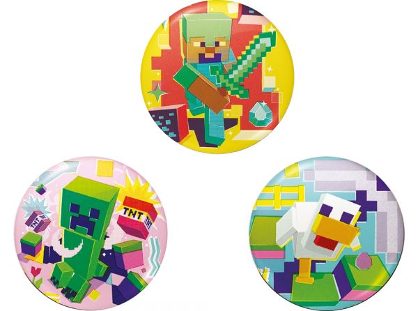 Minecraft Characters Badge Pack - Minecraft official licensed merchandise