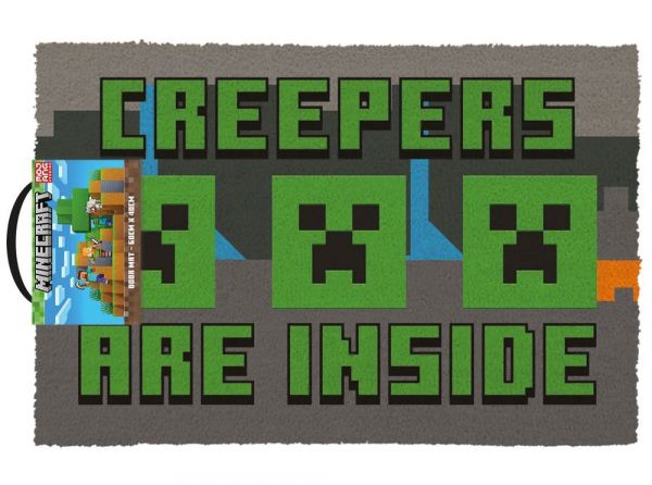 Minecraft Creepers Need Hugs Coir Doormat - Minecraft official licensed merchandise