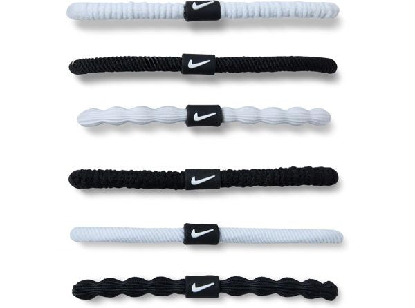 Nike Flex Hair Tie 6 Pack White White Black