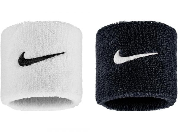 Nike Classic Swoosh Wristbands Black White Black
