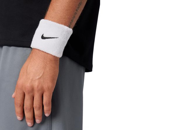 Nike Classic Swoosh Wristbands White Black-2