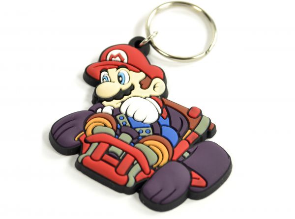 Nintendo Mariokart Mario Drift Rubber Keyring - Nintendo official licensed merchandise