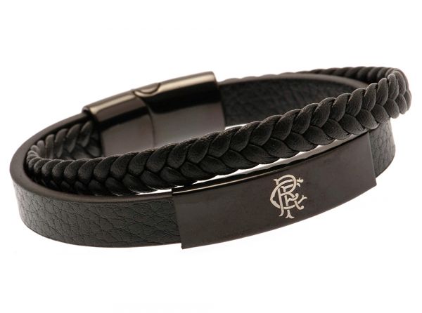 Rangers Black Leather Bracelet-1