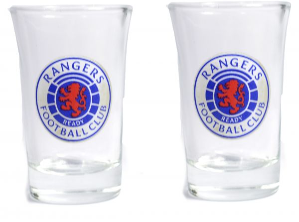 Rangers Two Pack Word Mark Shot Glasses-1