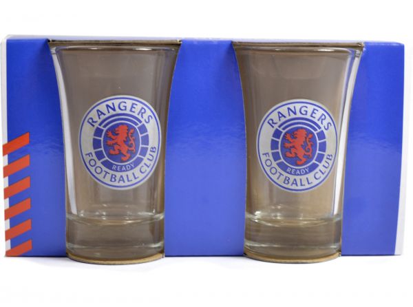 Rangers Two Pack Word Mark Shot Glasses-2
