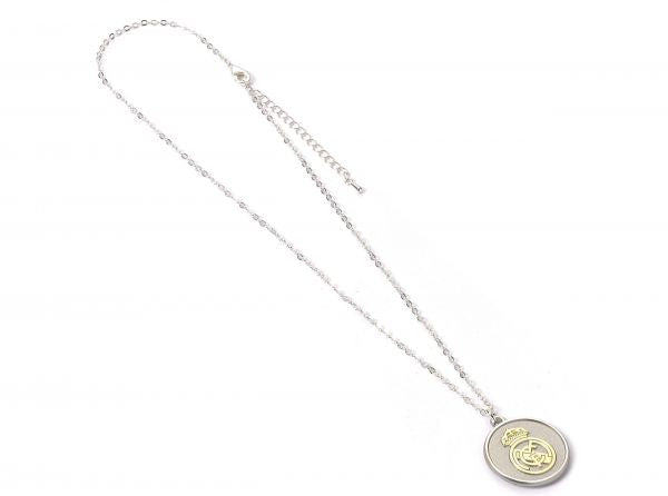Real Madrid Silver Pendant with Crest Necklace
