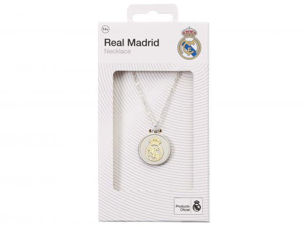 Real Madrid Silver Pendant with Crest Necklace-3