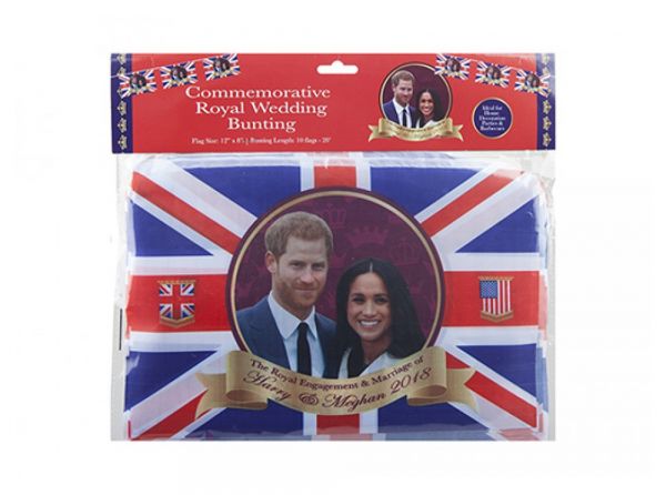 Royal Couple 20ft Bunting with 10pcs 12 x 8 Inch Flags