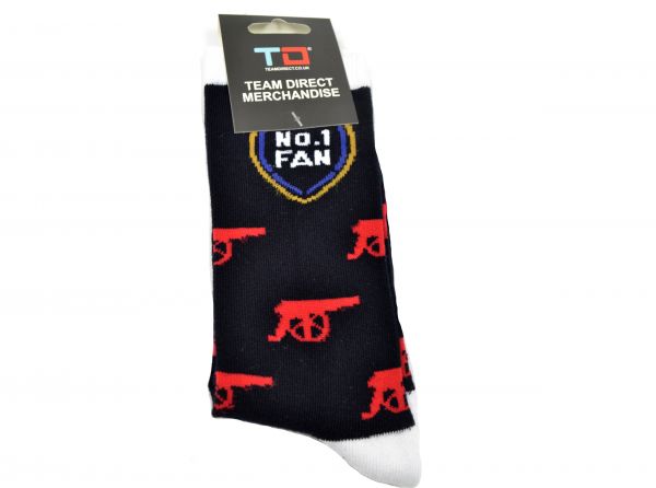 Team Direct Generic Cannon No 1 Fan 8 to 11 UK Adult Socks-2