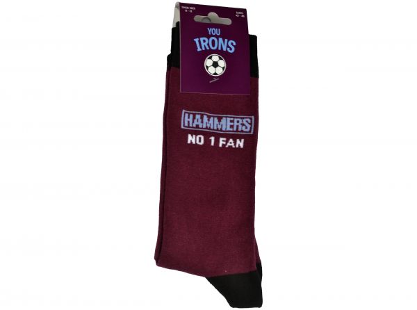Team Direct Generic You Irons Hammers No1 Fan Black 8 to 11 UK-2