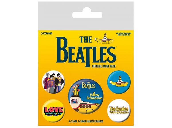 The Beatles Yellow Submarine Badge Set - The Beatles official merchandise