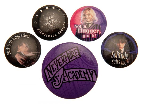 Wednesday Nevermore Academy Badge Pack - Wednesday official licensed merchandise