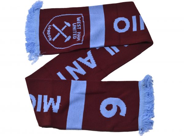 West Ham United Michail Antonio 9 Player Scarf