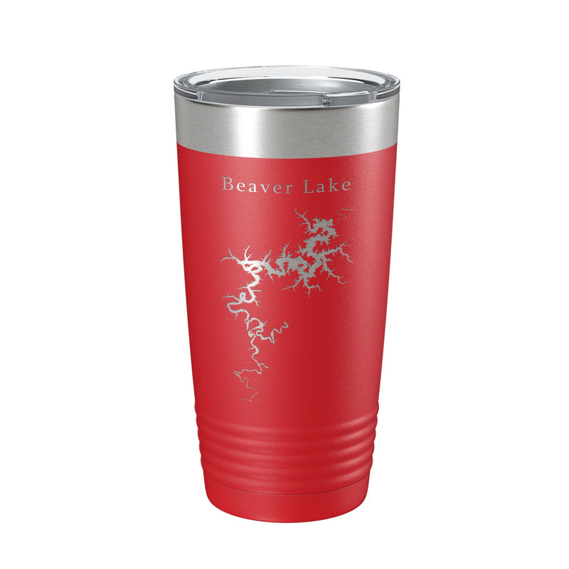 Beaver Lake Map Tumbler Travel Mug Insulated Laser Engraved Coffee Cup Arkansas 20 oz-17