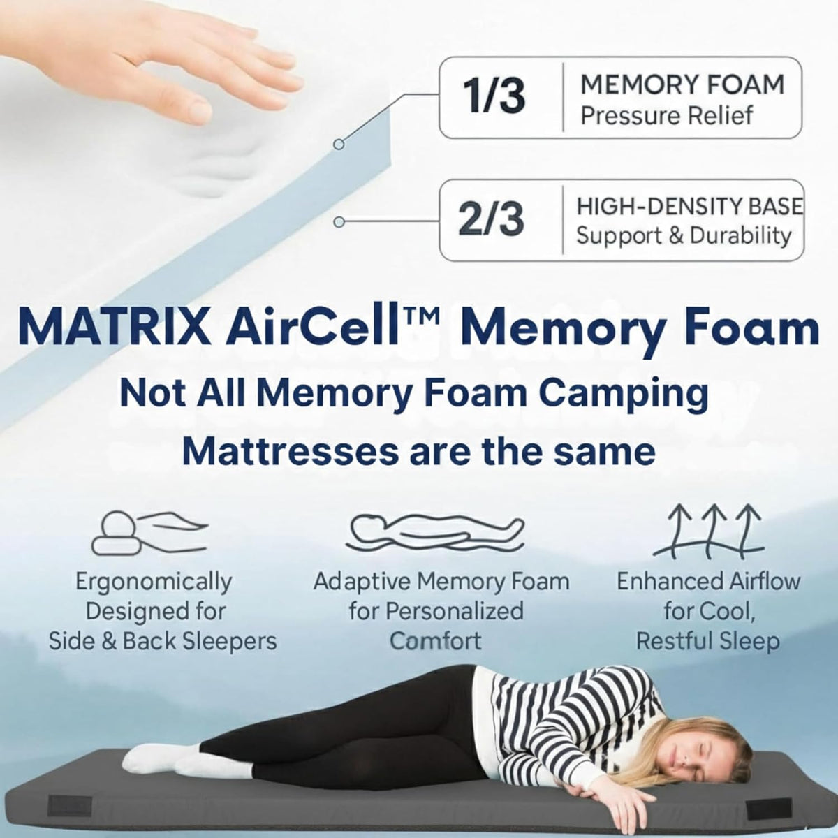 Matrix Air-Cell Memory Foam Camping Mattress-62
