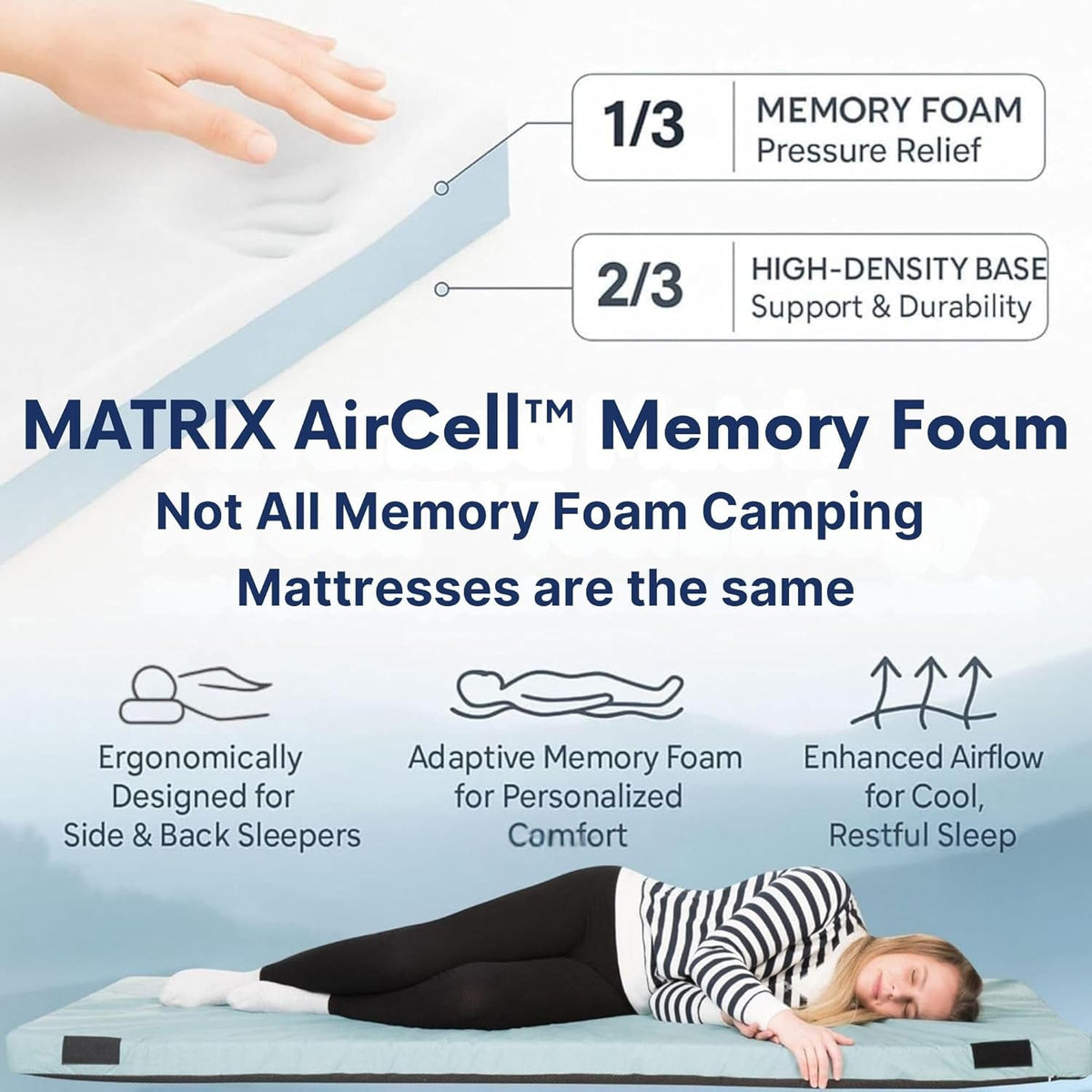 Matrix Air-Cell Memory Foam Camping Mattress-73