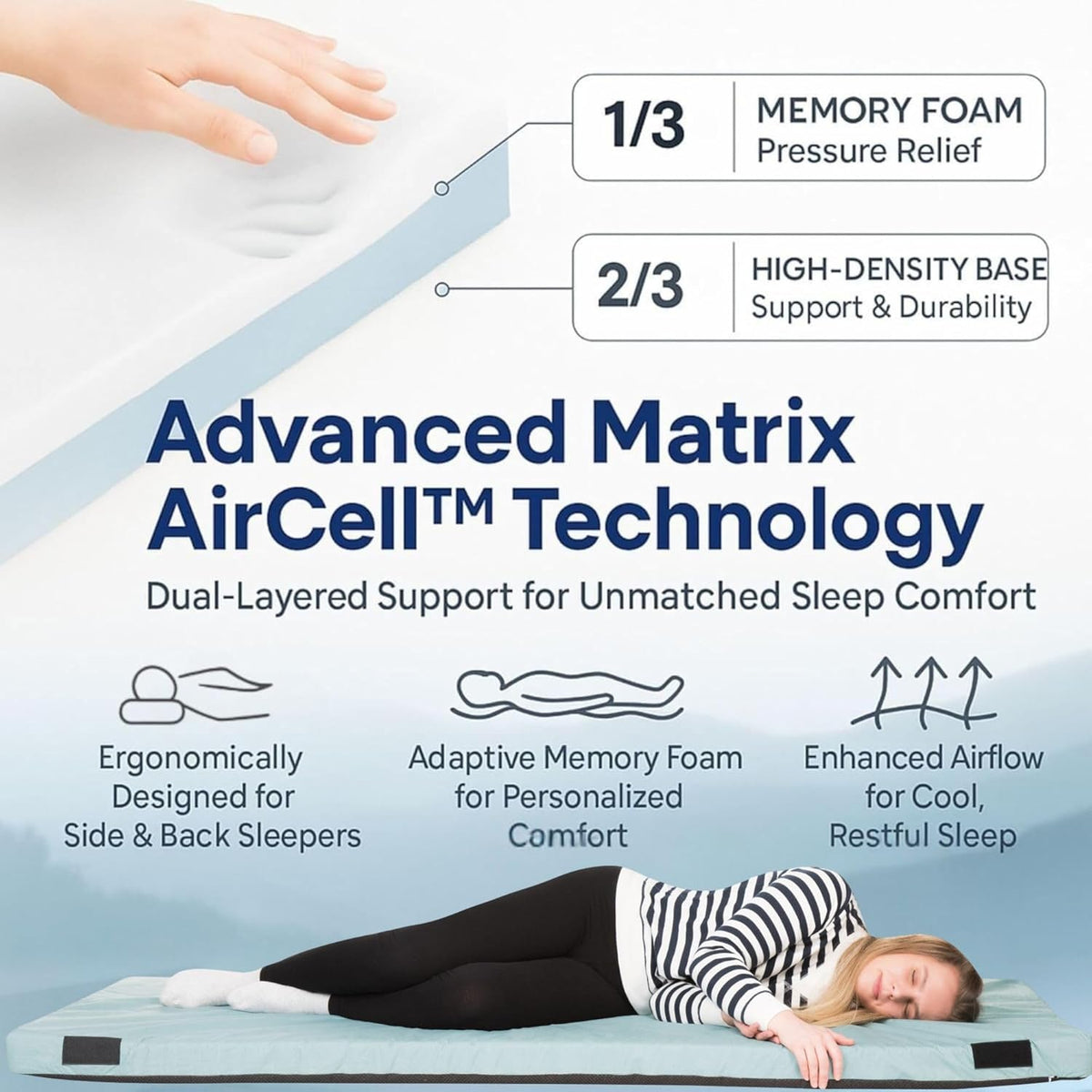 Matrix Air-Cell Memory Foam Camping Mattress-58