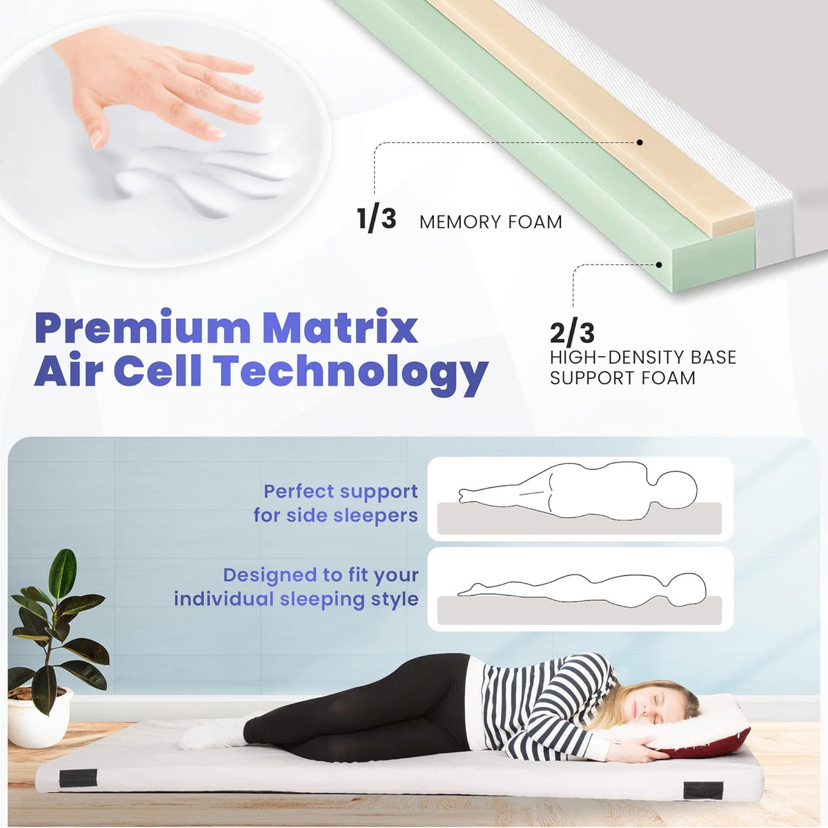 Matrix Air-Cell Memory Foam Camping Mattress-44