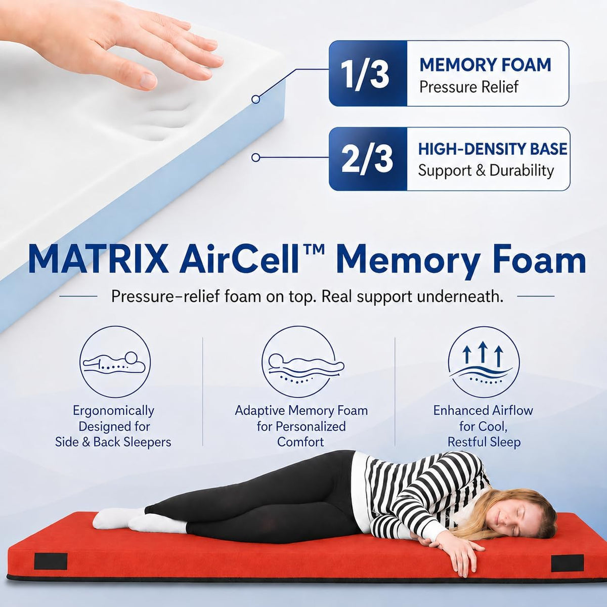 Matrix Air-Cell Memory Foam Camping Mattress-77