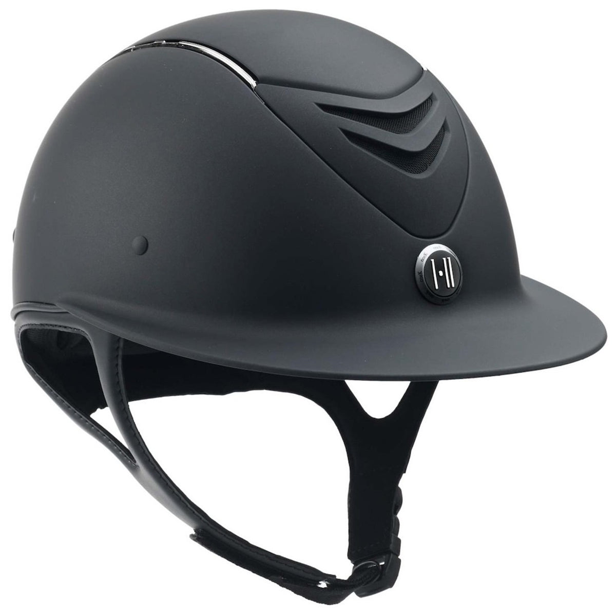 Avance Wide Brim Helmet - Black Matte with Chrome Rail-1