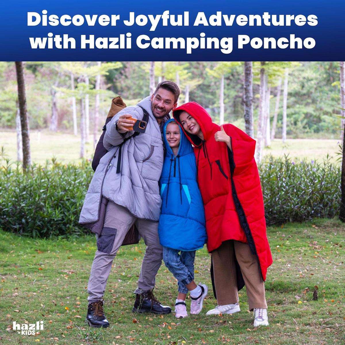 Wearable Poncho Blanket | Hooded Windproof Stadium Blanket | Camping & Outdoor for Men & Women-5