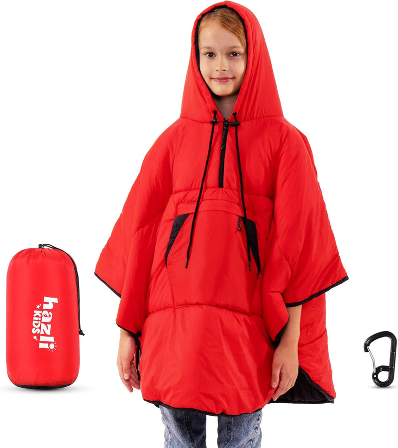 Wearable Poncho Blanket | Hooded Windproof Stadium Blanket | Camping & Outdoor for Men & Women-10
