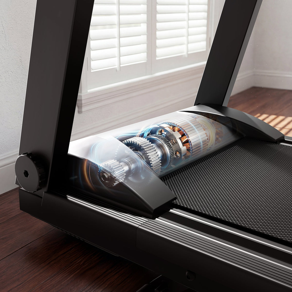 DeerRun All-New 2026 A1 Pro Move+ Smart Foldable Treadmill with 6% Incline & NFC | 350 lbs, 10 mph, Black-32