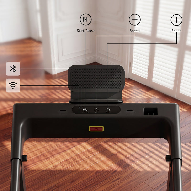 DeerRun All-New 2026 A1 Pro Move+ Smart Foldable Treadmill with 6% Incline & NFC | 350 lbs, 10 mph, Black-26