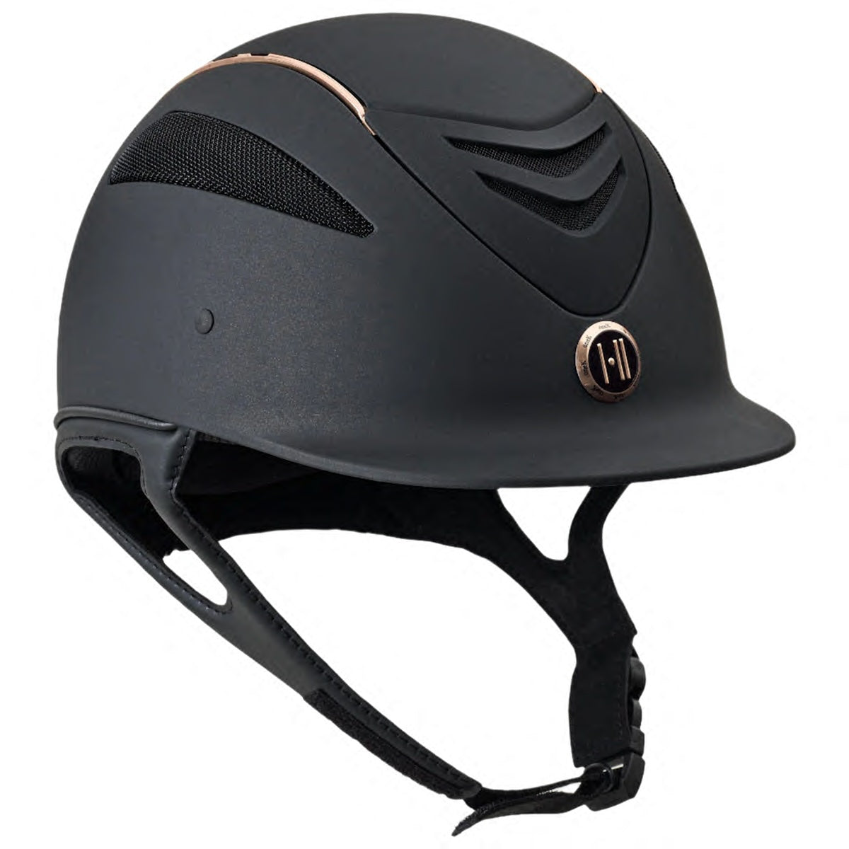 Defender Helmet - Black Matte with Rose Gold Rail-1