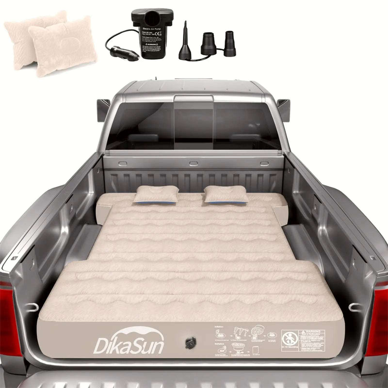5.5-5.8ft Pickup Truck Bed Air Mattress Beige-1