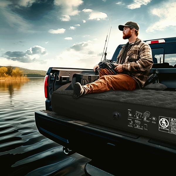 DikaSun 6-6.5 FT Mid Size Pickup Truck Bed Air Mattress,Black-13