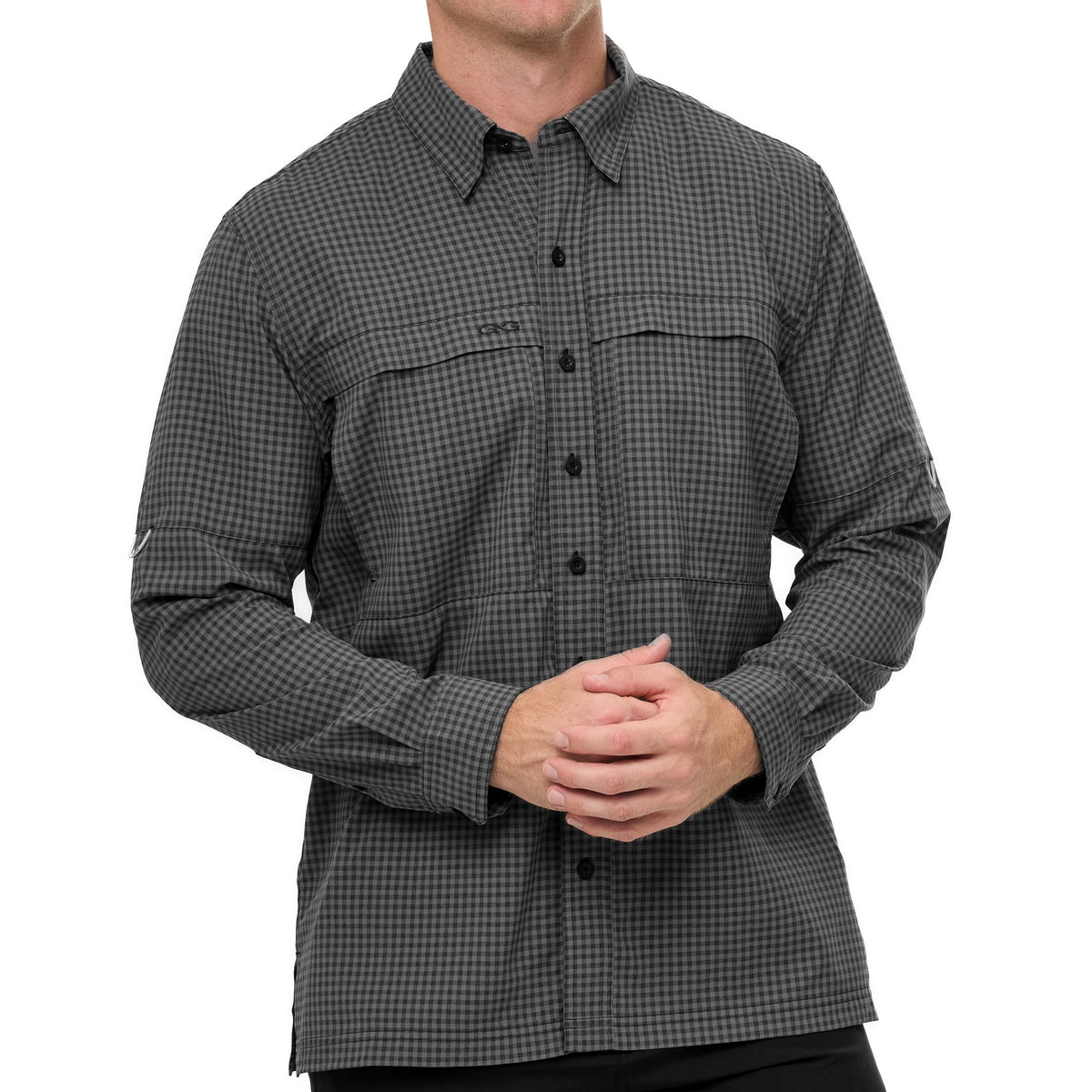 GunMetal TekCheck Shirt | Long Sleeve-6