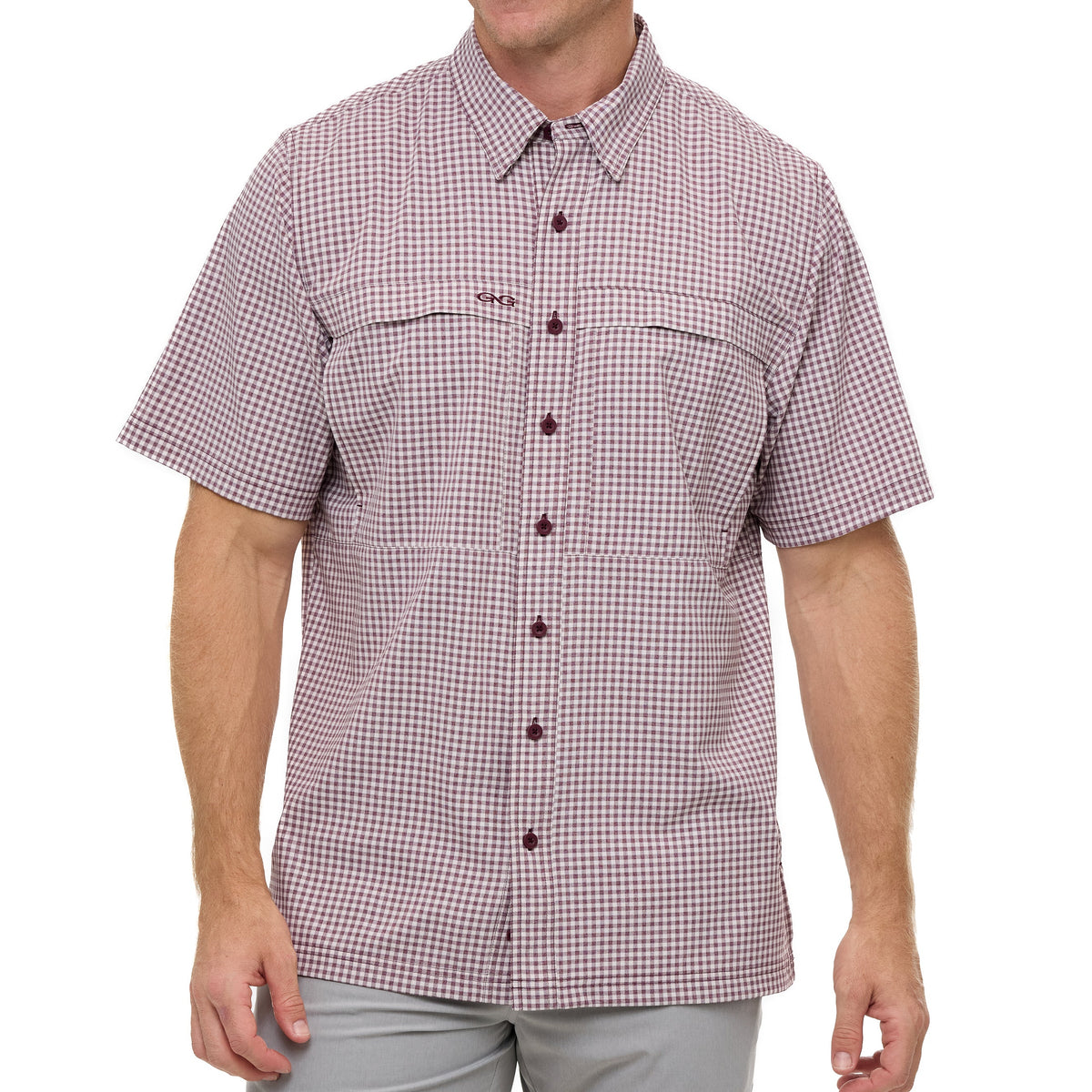 Maroon TekCheck Shirt-1