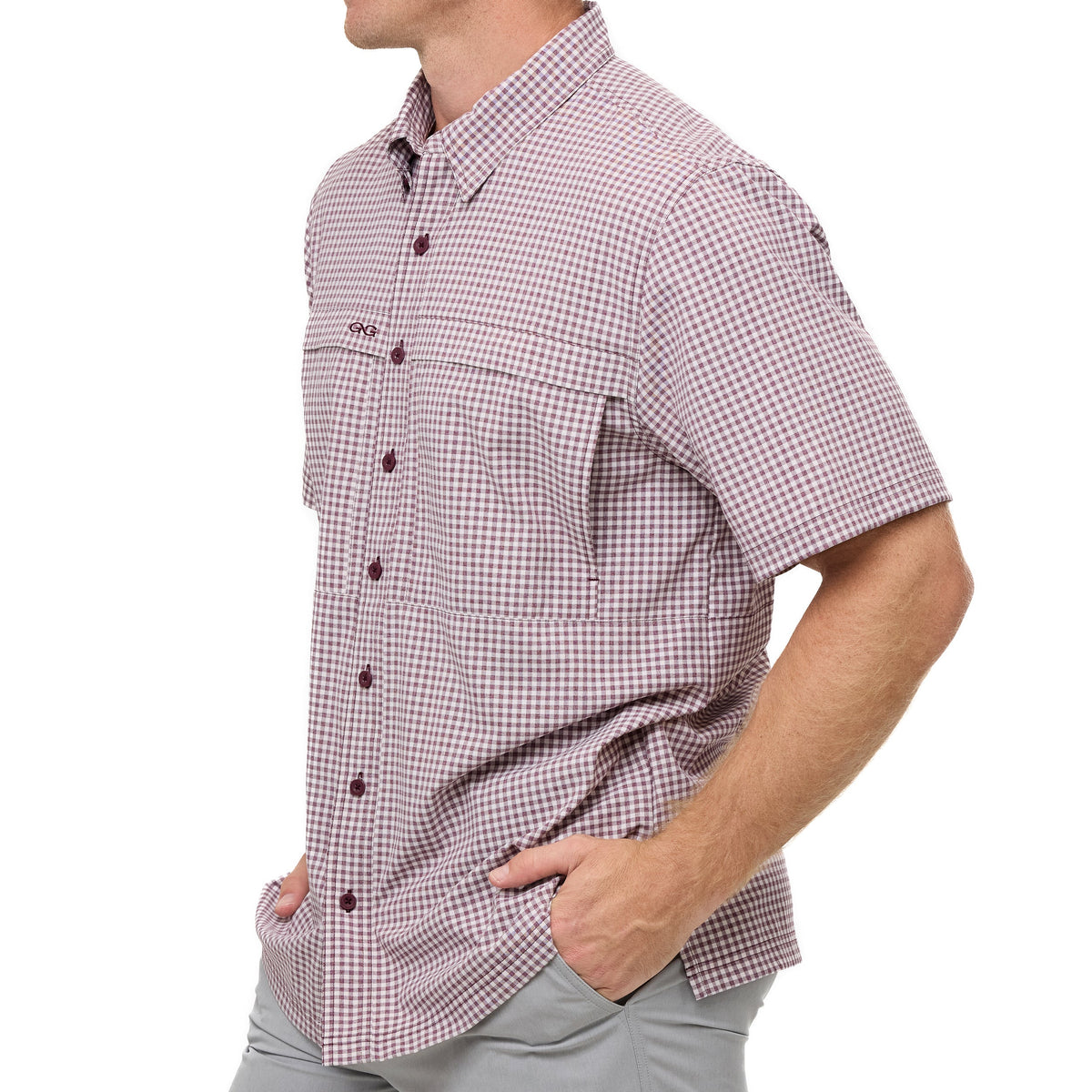 Maroon TekCheck Shirt-4